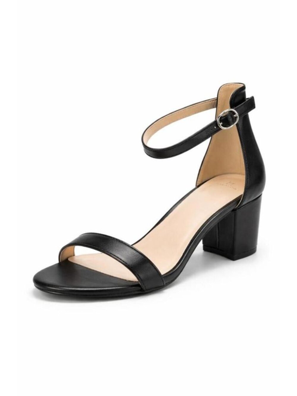 NIB | Halston | Black Ankle Strap Block Heel Sandals | 8.5